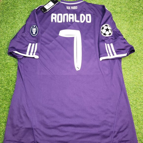 Cristiano Ronaldo Real Madrid 2010 2011 UEFA Third Soccer Jersey Shirt BNWT XL - Picture 1 of 9